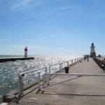 Looking south out of the harbor entrance.