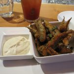 I had a great dinner at Lago Trattoria in Port Dover. One of their appetizers was “Crispy Little Fishes” which was described as “Lake Erie rainbow smelt.” I’ve lived near Lake Erie all my life and I’ve never heard of fresh water smelts. I did some research. They were introduced into a lake near Lake Michigan in 1912. They’re now in all the Great Lakes. It turns out that we commonly don’t have them because the type of net used to catch them is illegal to use in Ohio. They were fantastic. I had them with a Caesar – a drink like a Bloody Mary that uses Clamato instead of just plain tomato juice.