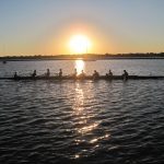 Since I was docked right in the canal, there were dozens of crew boats right off my stern morning and evening. The coxswains seemed to be much louder at sunrise than they were at sunset. They woke me every morning.