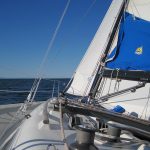 This was just an amazing sailing day. There were no waves and I had a steady SSW 8-10 knots wind that allowed me to average 4.7 close hauled knots all the way to Dunkirk, NY.