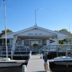 The Dunkirk Yacht Club was a pretty interesting place. The building for the yacht club is actually built as part of the docks – out over the water. It is a very welcoming place.