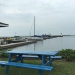 Just as I was getting to Scudder Marina on Pelee Island, my pleasant morning shower turned into a deluge. Wind was still minimal and I docked and got dried off. This is about an hour later after I cleared Canadian customs and checked into the marina.
