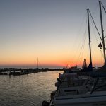 After having lunch at the Colchester tavern and coming back to work for a couple hours, I was able to get the tribe game on AM radio and watch the sunset.