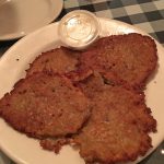 We needed no "appetizer" but we got potato pancakes anyway. Great.