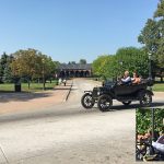 I got a nice angle of the turntable later in the day and got photobombed by one of the village's Model A drivers as he drove into frame.