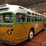 This is the bus that Rosa Parks rode when she first refused to sit in the back.