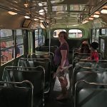 Inside the Rosa Parks bus