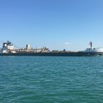 The heavily loaded Manitowoc. Look how low it is in the water. I see this boat in Cleveland quite often.