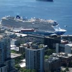 Seattle is a major cruise ship port. This ship totally blocked our view of the water from our apartment.
