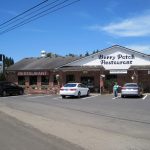 June 18. In the morning, we rented a car and headed to Oregon. Not long after crossing into Oregon, we saw a sign advertising berry pie at the Berry Patch Restaurant – about 20 miles ahead. Kathleen wanted some berry pie so we stopped.