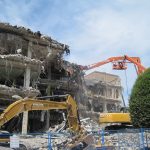 They were tearing down a building across the street. Fun to watch.