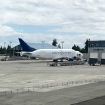 One set of wings for the 787 can fit in the Dream Lifter for their trip from Japan.