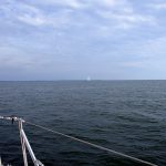 Jack on Nebesa as we approach Pelee Island.