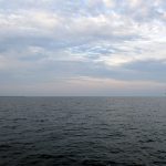 This is the Pelee Passage Light on the right and Point Pelee on the left. Point Pelee is the southernmost point of the Canadian mainland.
