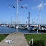 The view of the GLSS boats from the club. The last two boats to arrive – Quattour and mine were on the far dock. I didn’t mind. I was delighted to be there.