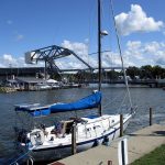 Since I missed the 1500 bridge opening on the way in, I tied up at the short-term public docks to wait for the 1530 opening.
