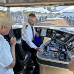 One day, the captain had an open house in the pilot house. I had lots of questions.