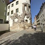 This is the remains of the Roman East Tower that was built around 90AD.