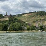 The village of Bacharach with Burg Stahleck on the hill.