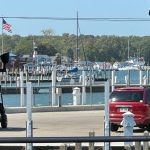 I went to lunch where I could admire my boat from my seat at the bar.