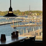 I had an excellent dinner at the Upper Deck of the Boardwalk. Again, I sat at the bar where I could see my boat.